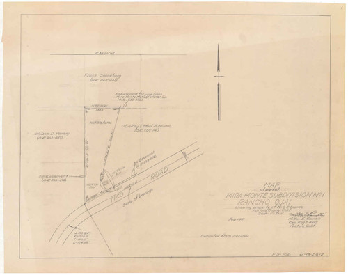 Survey of Part of Mira Monte Subdivision No. 1, Rancho Ojai