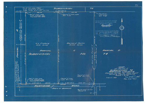 Survey of Parcel C Subdivision 74, Rancho Colonia — Calisphere