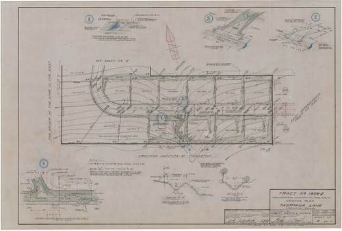 Map of Grading Plan of Segment of Taormina Lane, Tract 1956-2, Ojai (4 of 7)