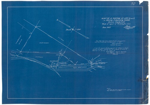 Survey of Lots 2 and 3 in Section 34 T4N R21W