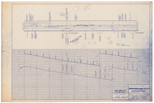 Plan and Profile of South Mills Road, Buenaventura Center (3 of 9)