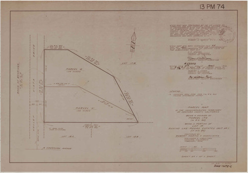 Parcel Map of Portion of Lot 17A, Unincorporated Territory, Ventura County