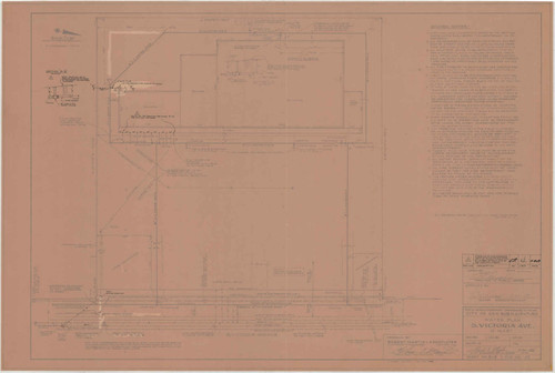 Map of Water Plan of South Victoria Avenue, Ventura