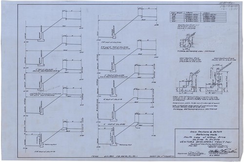 Retaining Walls Details of Hilltop Drive