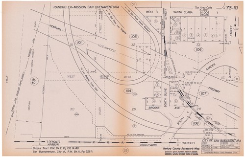 Ventura County Assessor's Map 73-10, Rancho Ex-Mission San Buenaventura