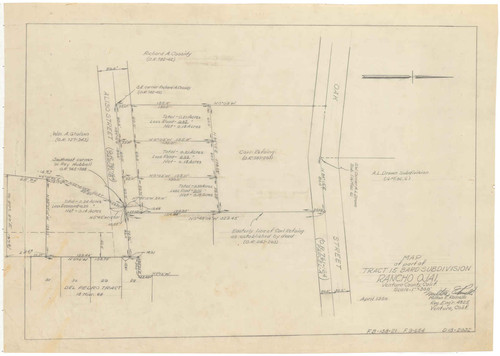 Map of Part of Tract 15, Bard Subdivision, Rancho Ojai