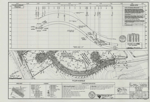 Street Improvement Plans for Tract No. 4311-4, Tyler Avenue, City of Ventura (5 of 15)