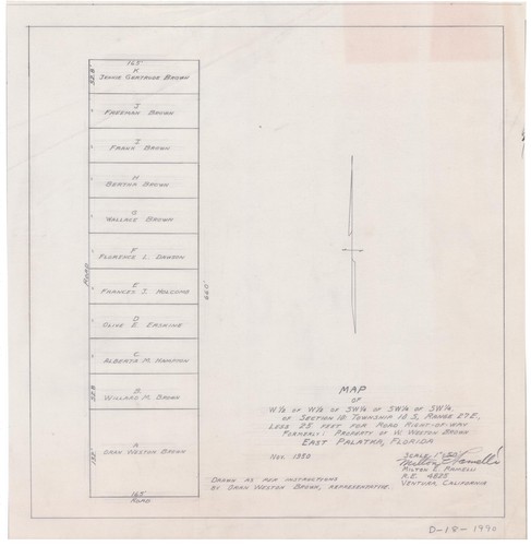 Map of Part of Section 10, T10S, R27E, East Palatka, Florida