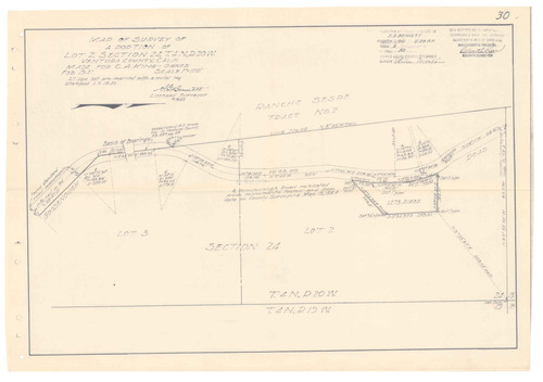 Survey of a Portion of Lot 2, Section 24 T4N R20W