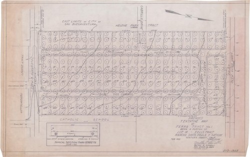 Amended Tentative Map of Ferro Tract No. 1