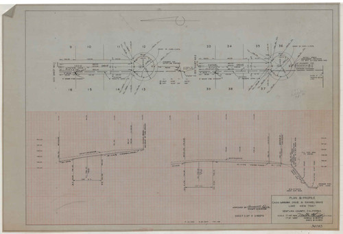 Plan and Profile for Cadiz Drive and Carmel Drive, Lake View Tract (3 of 4)