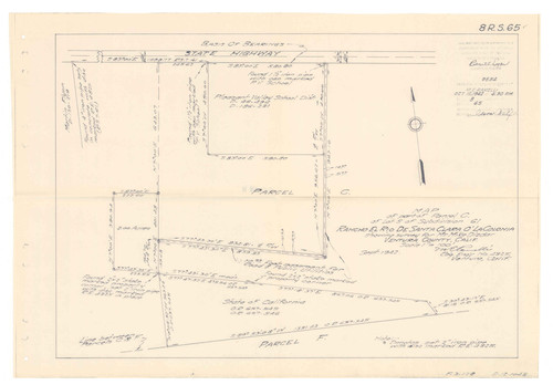 Survey of Parcel C of Lot 5 of Subdivision 61, Rancho El Rio de Santa Clara o la Colonia