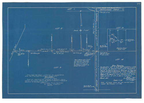 Survey of Line Between Lots 2 and 3, Rancho Las Posas