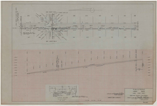 Plan and Profile for Carmel Drive, Lake View Tract (2 of 4)