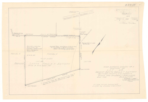 Survey of Lot 68, Rancho Santa Paula y Saticoy