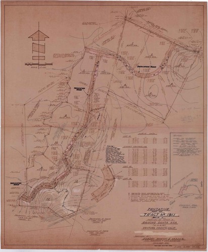 Tentative Map of Proposed Land Division, Tract No. 1911, Rancho Santa Ana