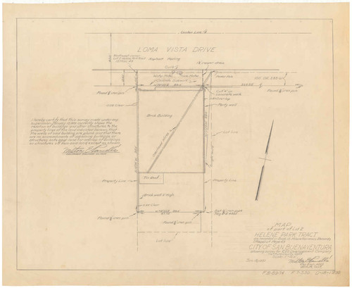 Survey of Part of Lot 2, Helene Park Tract, Ventura