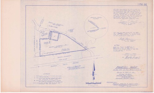 Parcel Map of Olivas Portion, Rancho San Miguel, City of Ventura