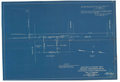 Survey of Lot 13, Bard Subdivision, Rancho Ojai