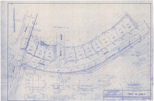 Map of Preliminary Grading Plan of Tract Number 1548-3 on Kimber Drive East of Intersection with Reino Road