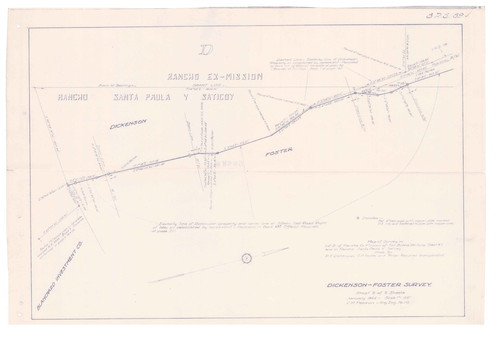 Dickenson-Foster Survey of Lot D of Rancho Ex Mission of San Buenaventura Tract 1 (2 of 2)