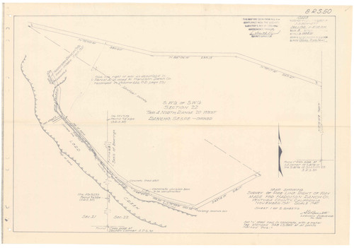 Survey of Hardison Ranch Pipe Line Right of Way (1 of 2)