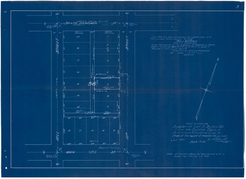 Survey of Lot 5 Block 56, City of Santa Paula