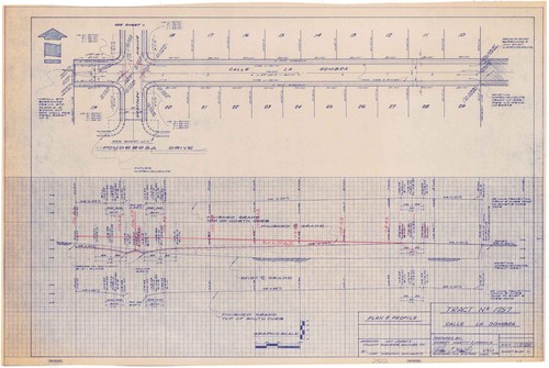 Plan and Profile for Calle La Sombra, Tract No. 1757, Camarillo (5 of 11)