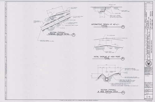 Map of Construction Details of Erosion Repair Near Runway, San Nicolas Island N.A.W.S., San Nicolas Island (7 of 7)