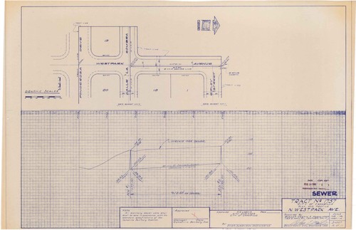 Sewer Map for North Westpark Avenue, Tract No. 1757, Camarillo (10 of 11)