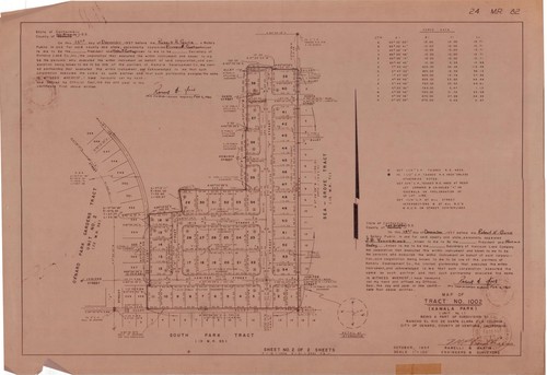 Map of Tract 1002 Kamala Park Unit No. 1, Oxnard