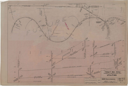 Plan and Profile of Utilities for Tract Number 1956, Ojai