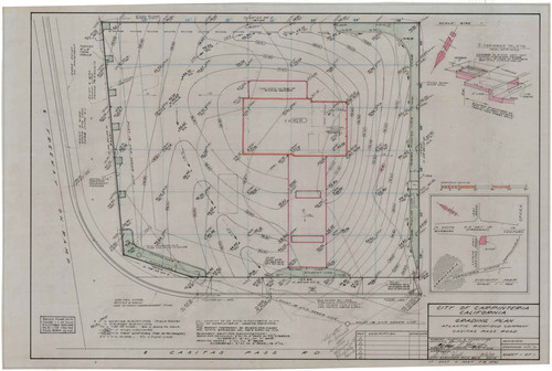 Map of Grading Plan of Atlantic Richfield Company, Carpinteria