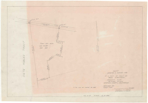 Survey of Part of Tract 24, Bard Subdivision, Rancho Ojai