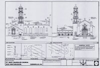 East and North Elevations for Saint Mary Magdalen Church, Camarillo