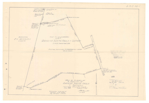 Survey of a Portion of Rancho Santa Paula y Saticoy