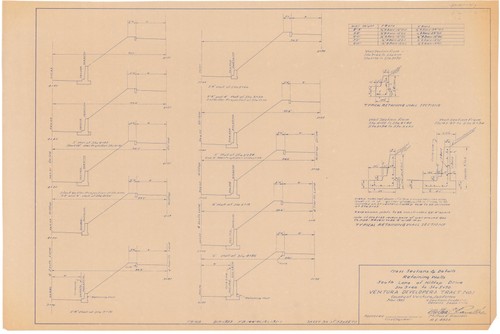 Retaining Walls Details of Hilltop Drive