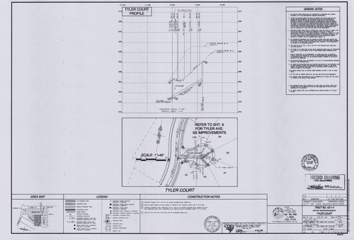 Sanitary Sewer Improvement Plans for Tract No. 4311-4, Tyler Court, City of Ventura (9 of 15)