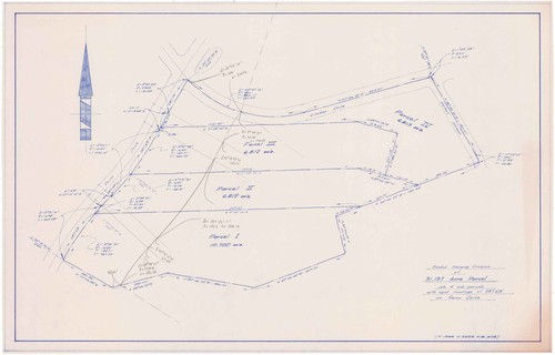 Parcel Map Sketch Showing Division of Parcel on Reino Drive into 4 Sub-parcels, Rancho El Conejo