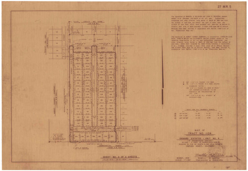 Map of Tract No. 1124, Oxnard Estates Unit No. 4 (2 of 2)