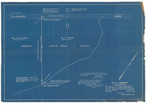 Survey of Lot 41, Rancho Santa Paula y Saticoy