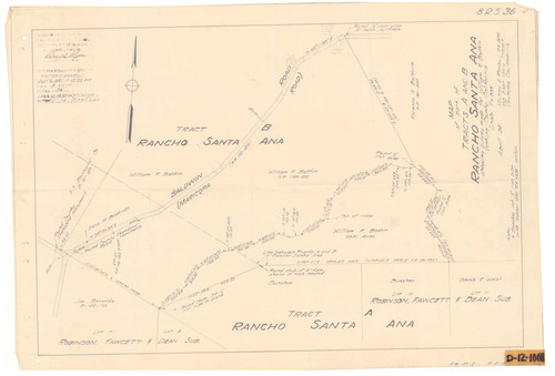 Survey of Tracts A and B, Rancho Santa Ana