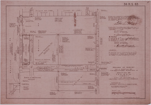 Survey Map of Portion of Section 25, Camarillo