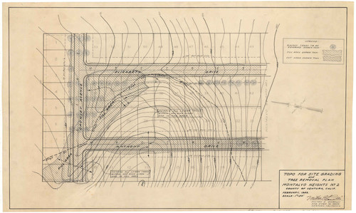 Montalvo Heights Map for Site Grading and Tree Removal Plan