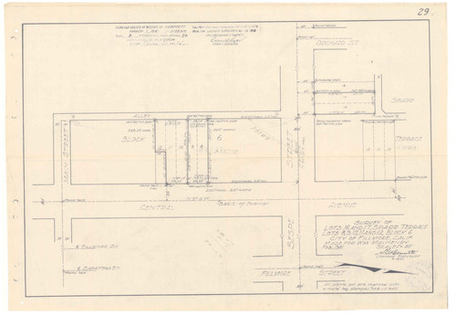 Survey of Lots 16 and 17, Sparr Terrace and Lots 8, 9, 10, 11, 12, Block 6, City of Fillmore