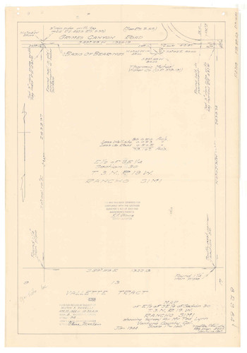 Survey of Part of Section 30 T3N R19W Rancho Simi