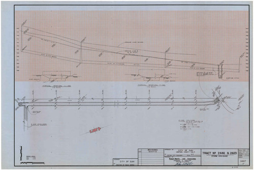 Map of Storm Drainage for Tract Number 2446, Ojai