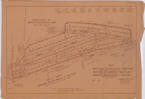 Map of Ventura Developers Tract No. 1