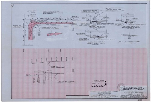 Plan and Profile of Intersection of Ventura Avenue and Santa Ana Boulevard, Oak View