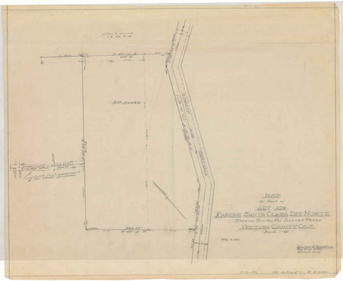 Map of Part of Lot 104, Rancho Santa Clara del Norte